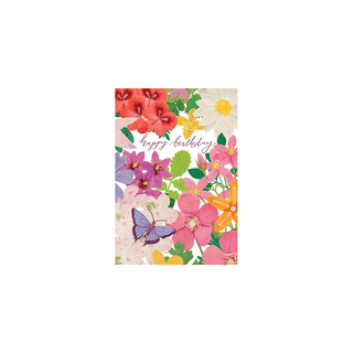Caspari Floral Whimsy Birthday - Set Of Six Greeting Cards And Envelopes BDAY-FLORWHIMSY