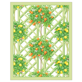Caspari Citrus Topiaries Bridge Tallies Pkg 12 In BT146