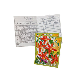 Caspari Halsted Floral Bridge Tally Sheets - 12 Per Package BT148