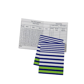 Caspari Breton Stripe Bridge Tally Sheets - 12 per Package BT150