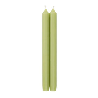 Caspari Moss Green Duet Candle Candle Crown Pairs 10 Inch CA29.2