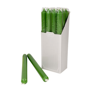 Caspari Leaf Green Duet Candle Candle Crown Pairs 10 Inch CA84.2