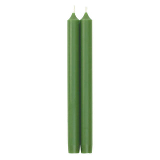 Caspari Leaf Green Duet Candle Candle Crown Pairs 10 Inch CA84.2