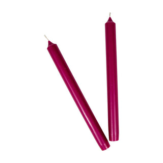 Caspari Raspberry Duet Candle Candle Crown Pairs 10 Inch CA87.2