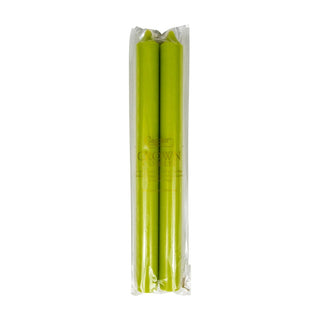 Caspari Chartreuse Duet Candle Candle Crown Pairs 10 Inch CA88.2