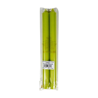 Caspari Chartreuse Duet Candle Candle Crown Pairs 10 Inch CA88.2