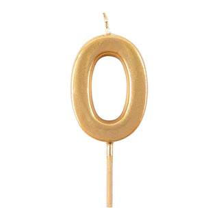 Caspari Number Candle 2-Gold Candle Birthday Number CA902G