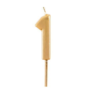 Caspari Number Candle 3-Gold Candle Birthday Number CA903G