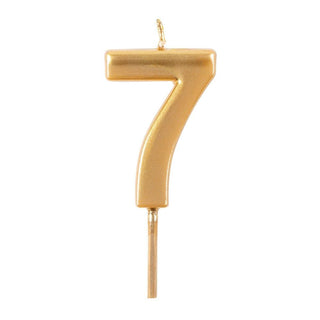 Caspari Number Candle 9-Gold Candle Birthday Number CA909G
