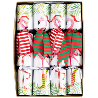 Caspari Christmas Flamingos Christmas Crackers-10 Inch Long/8In CK146.10