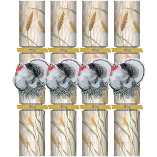 Caspari Homestead Turkey Christmas Crackers-10 Inch Long/8In CK160.10