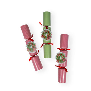 Caspari Ribbon Stripe Wreath Christmas Cracker - 6 per Box CK165.12