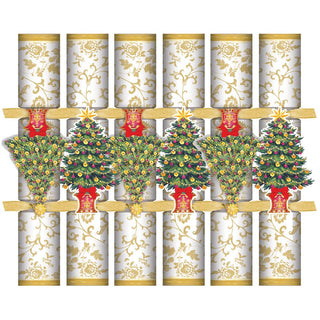 Caspari Gilded Tree Celebration Crackers - 6 Per Box CK175.12