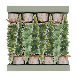 Caspari White Christmas 10" Luxury Cone Crackers - 8 per box CK192.10