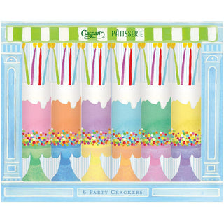 Caspari Cake Frosting 10" Party Crackers-6 per box CK200.10
