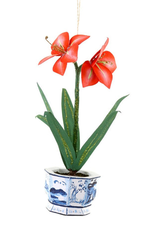 Cody Foster Amaryllis Ornament in Red - 1 Each