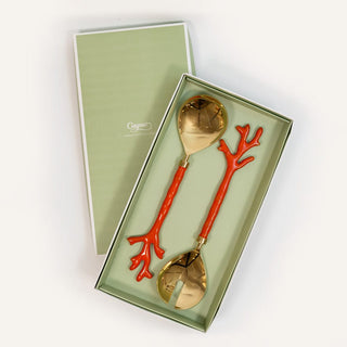 Caspari Coral Serving Spoons - Set of 2 COR218