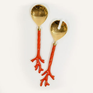 Caspari Coral Serving Spoons - Set of 2 COR218