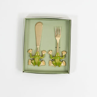 Caspari Frog Spreader & Hors d'oeuvre Fork - Set of 2 FRG311