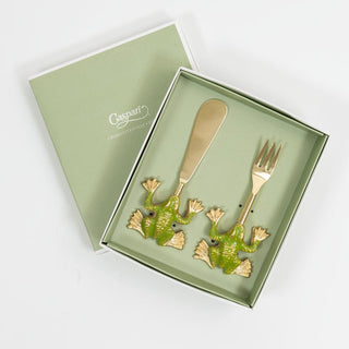 Caspari Frog Spreader & Hors d'oeuvre Fork - Set of 2 FRG311