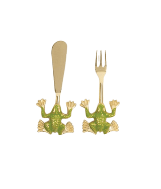 Caspari Frog Spreader & Hors d'oeuvre Fork - Set of 2 FRG311