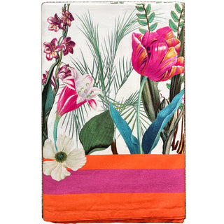 Caspari La Dolce Vita Tablecover-Fuch/Orang Fabc Cotton Tblcvr-120X60 FTC013L