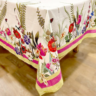 Caspari La Dolce Vita Tablecover-Sage/Laven Fabc Cotton Tblcvr-120X60 FTC014L