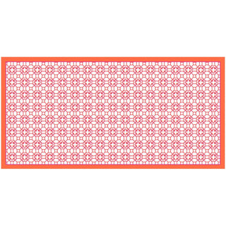 Caspari Garden Trellis Cloth Tablecover in Fuchsia & Orange - 1 Tablecover FTC016L
