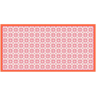 Caspari Garden Trellis Tablecover-Fuch/Oran Fabc Cotton Tblcvr-120X60 FTC016L