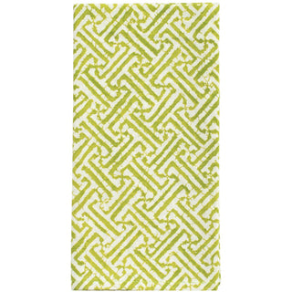 Caspari Fretwork Green Fabc Cotton Napkin-Set Of 4 FTN001B
