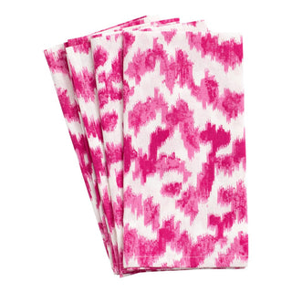 Caspari Modern Moire Fuchsia Fabc Cotton Napkin-Set Of 4 FTN003A