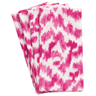 Caspari Modern Moire Fuchsia Fabc Cotton Napkin-Set Of 4 FTN003A