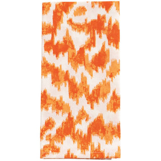 Caspari Modern Moire Orange Fabc Cotton Napkin-Set Of 4 FTN003B