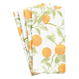 Caspari Orange Grove Fabc Cotton Napkin-Set Of 4 FTN010A