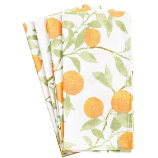 Caspari Orange Grove Fabc Cotton Napkin-Set Of 4 FTN010A
