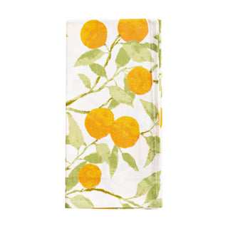Caspari Orange Grove Cotton Dinner Napkins - Set of 4, Three Sets FTN010AX3