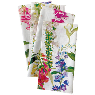 Caspari Foxgloves Fabc Cotton Napkin-Set Of 4 FTN011A