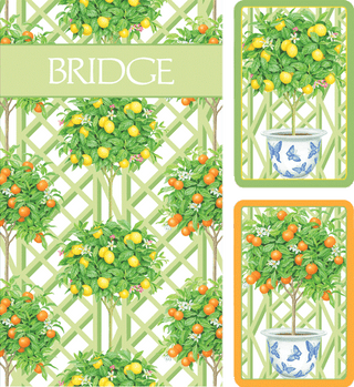 Caspari Citrus Topiaries Gift Set Jumbo - 2 Score Pads GS146J