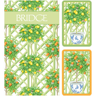 Caspari Citrus Topiaries Gift Set Jumbo - 2 Score Pads GS146J