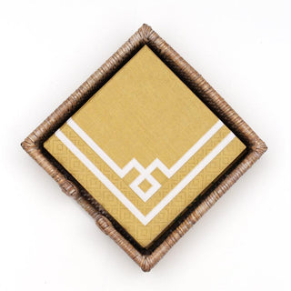 Caspari Cocktail White Rattan Holder Ttop Bleached Rattan Cocktail HC01W