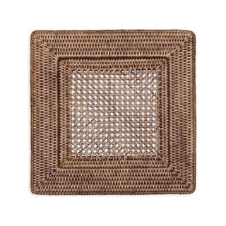 Caspari Rattan Square Charger Plate Ttop Rattan Dinner Plate Square HDP02