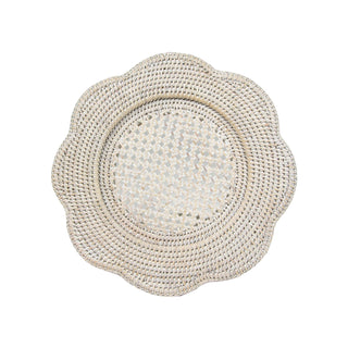Caspari Rattan Scallop Rnd Charger Plt-Crea Ttop Rattan Scallop Chg Plate-Round HDP103