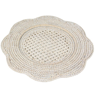 Caspari Rattan Scallop Rnd Charger Plt-Crea Ttop Rattan Scallop Chg Plate-Round HDP103
