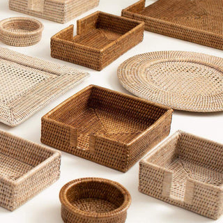 Caspari Guest Towel Rattan Holder Ttop Rattan Guest Holder HG01