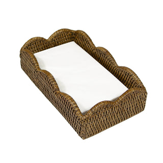Caspari Rattan Scallop Guest Twl Hldr-Natur Ttop Rattan Scallop Guest Twl Hldr HG101