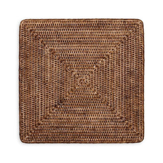 Caspari Rattan Square Placemat Ttop Rattan Square Placemat HSQ01