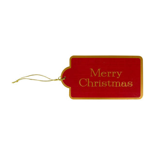 Caspari Red Merry Christmas Hanging Gift Tag W/Header HT008