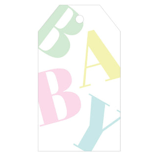 Caspari Tossed Baby Hanging Gift Tag W/Hdr 4 Pk      ** HT055