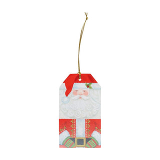 Caspari Santa Claus Hanging Gift Tag W/Hdr 4 Pk HT063