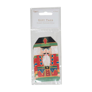 Caspari Nutcracker Hanging Gift Tag W/Hdr 4 Pk HT064